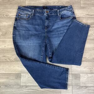 Talbots High Rise Everyday Relaxed Jeans Medium Wash sz 18WP